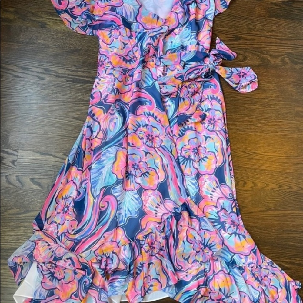 Marianna Wrap Silk dress